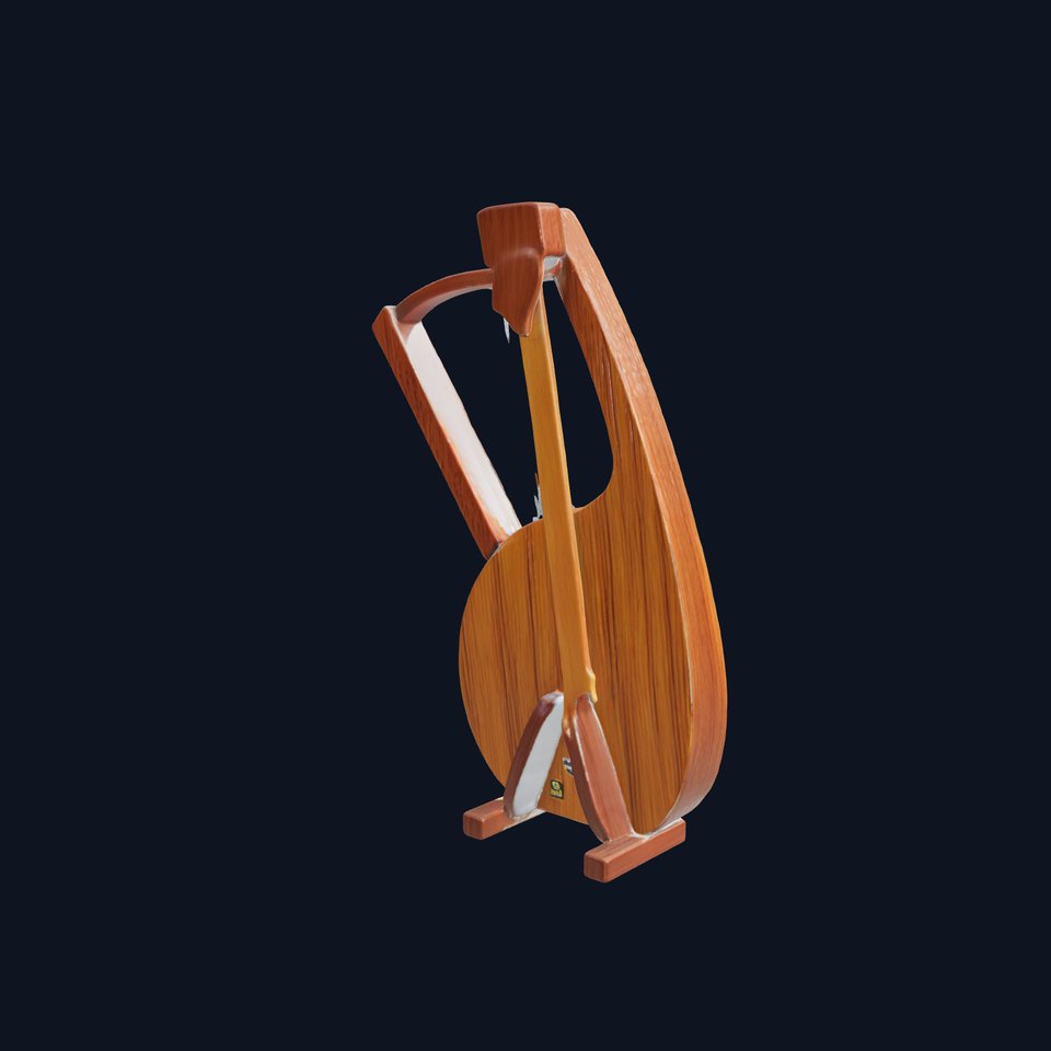 Elegant Wooden Lyre Model Pack for D Render Applications